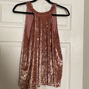 Velvet pink tank top